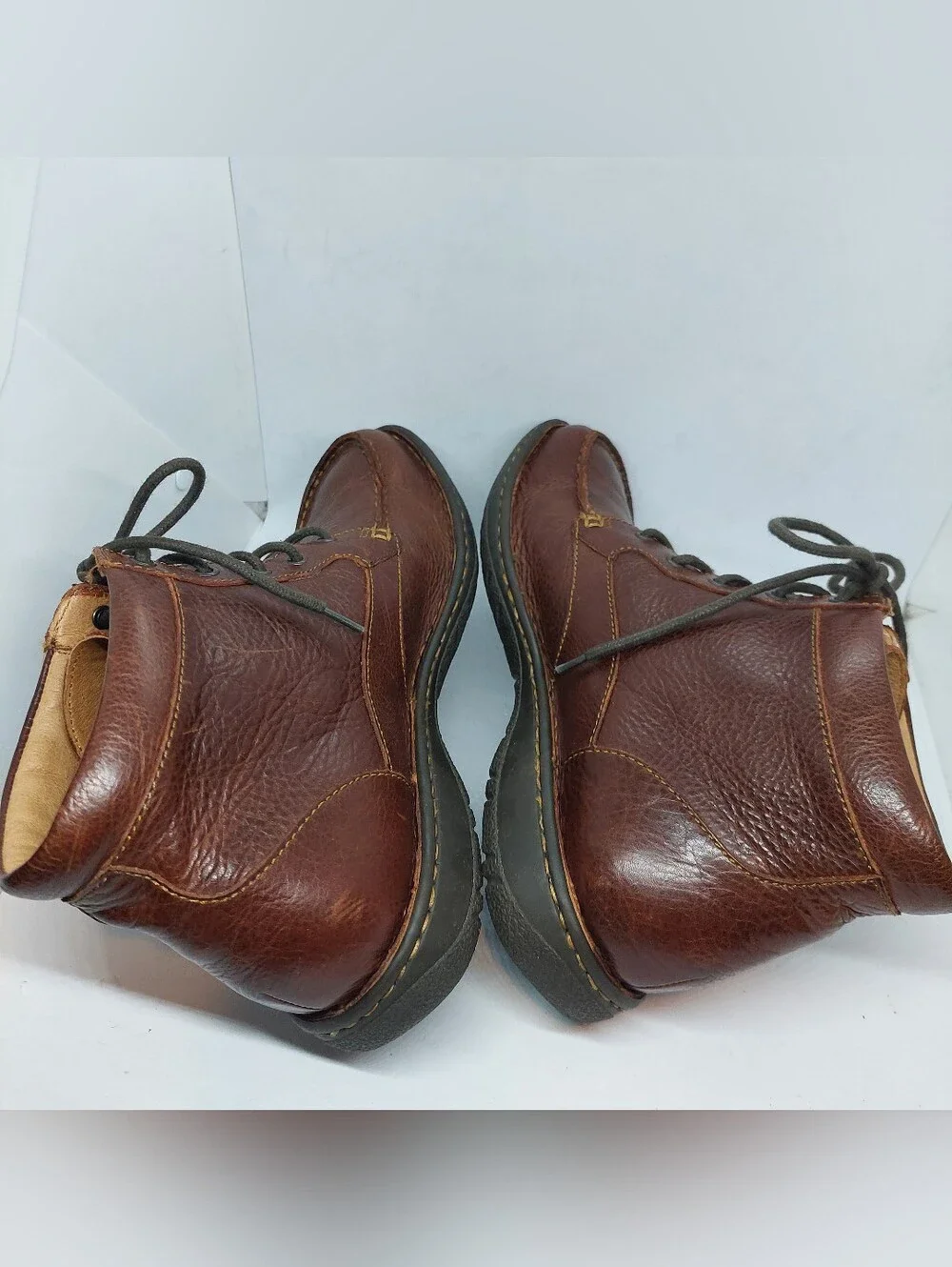 Born Chukka Boot Lace Up Dark Brown Leather Men's Size 12MW Casual Classi Shoes